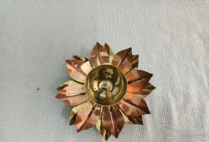 Handmade Copper & Brass Lotus Flower Decorative Candle Holder - Handmade lotus candle holder